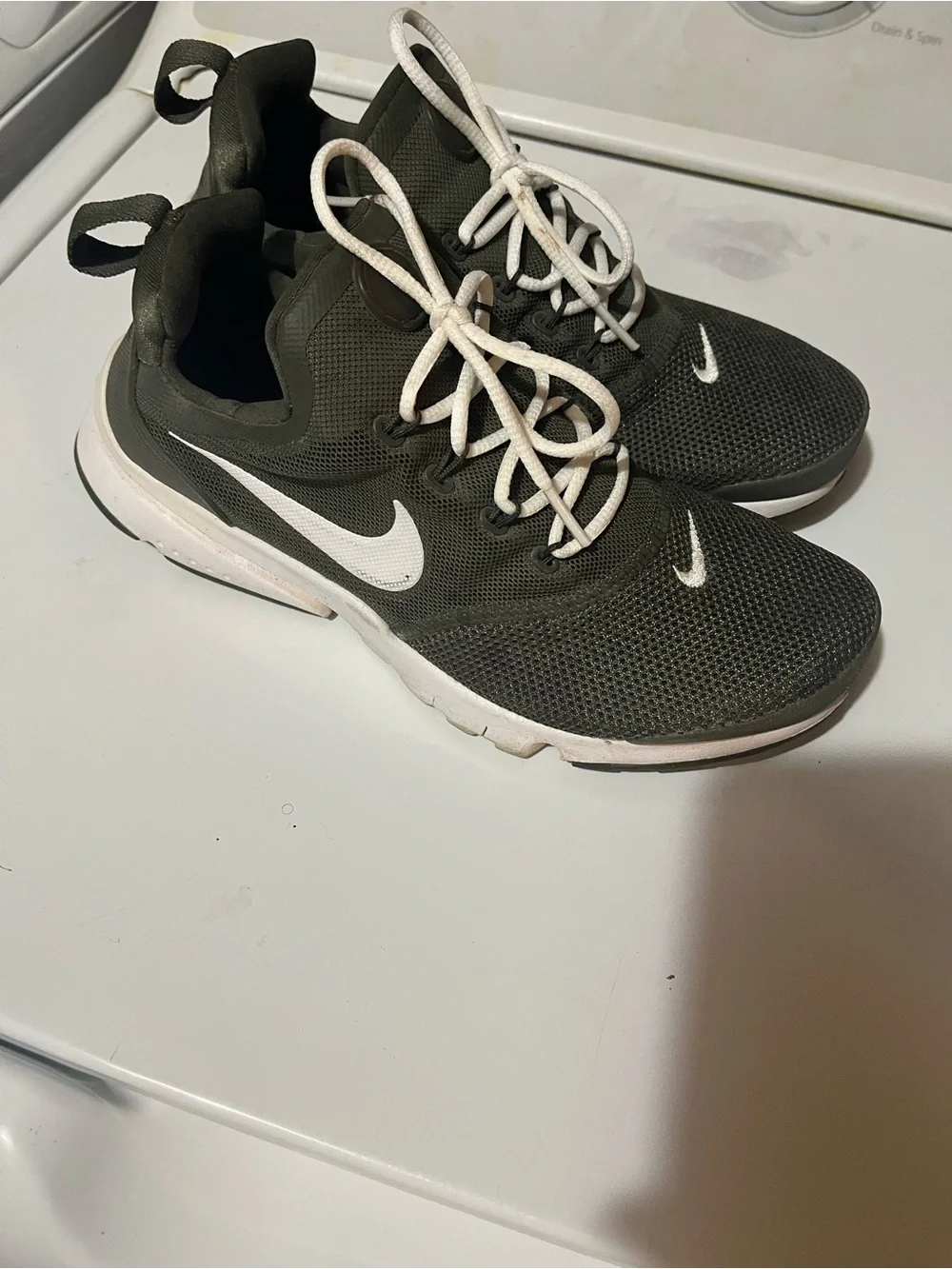 Nike Presto Fly GS 6Y Olive Green White Running Shoes Sneakers